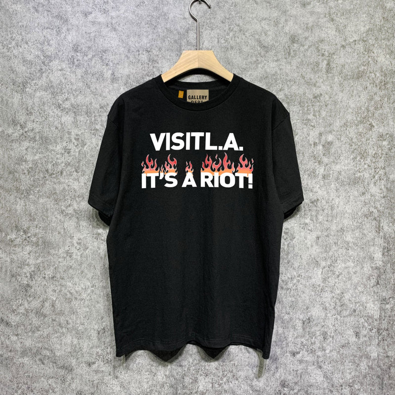 Gallery Dept T Shirt Retro Printed Loose Short-Sleeved Shirt