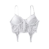 Women Tops Summer Lace Top with Narrow Straps Sexy Vest