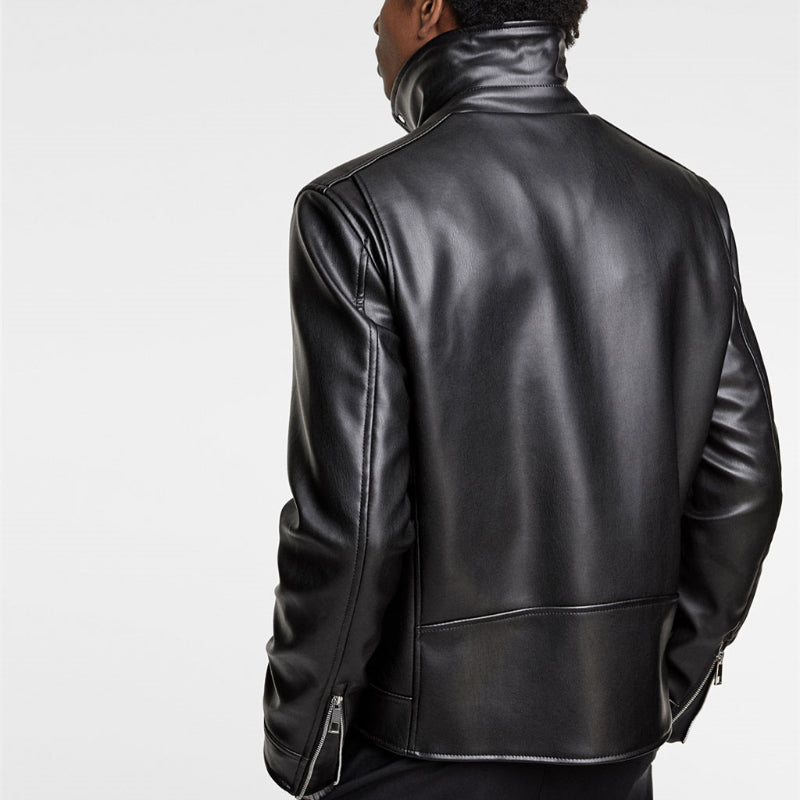 Men Motorcycle Jacket Faux Leather Motorcycle Jacket Coat 1966/400