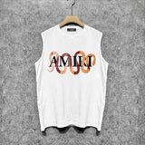 Amiri tank top gold snake print