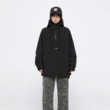 Unisex Jacket Autumn Drawstring Loose Wind Coat