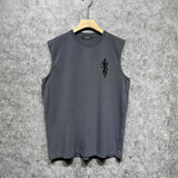 Amiri tank top with vertical overlapping letterprinting