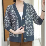 Women Knitwear Autumn and Winter V-neck Sweater Female Loose Knitted Cardigan