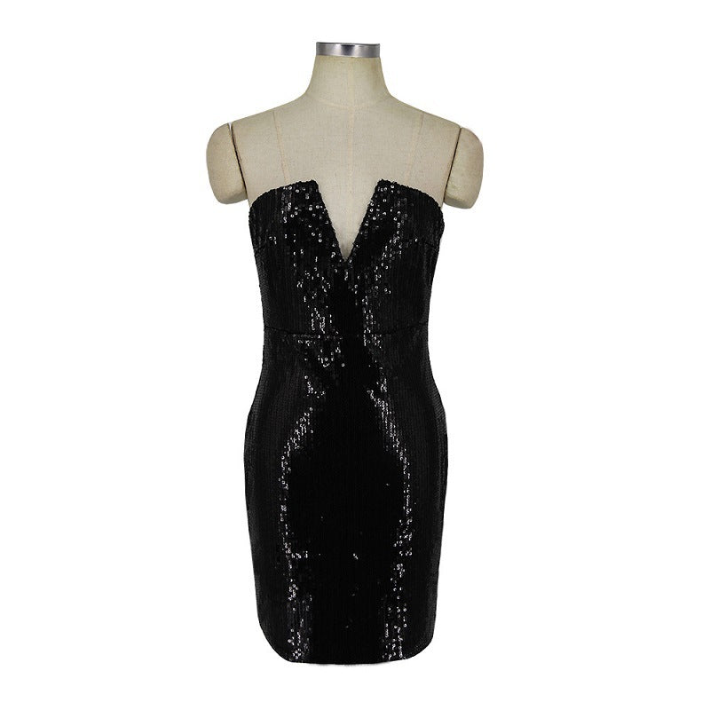 Women's Evening Gown Sexy Sequined Women's Clothing Dress