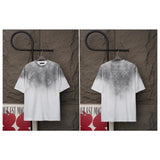 Ch hip-hop t shirts ch short-sleeved washed distressed laser burnt patch embroidery couple loosecasual high street