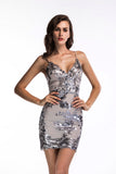 Women's Evening Gown Sexy Sling Backless Sequins Dress Summer