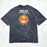 saint m t shirts s.m. flaming skull limited edition graphic crewneck t-shirt