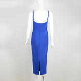 Women Evening Dress Bandage Dress Spaghetti Straps Chest Wrap Hollow out Evening Gown