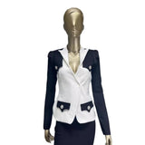 Women Dresses Bandage Two-Piece Black and White Tops (Otn202404)