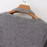 Women Sweater Knitwear Sexy Short Sweater