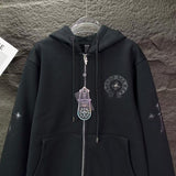 CHH Chrome Hearts Hoodie Men's and Women's Same Fleece Hooded Cardigan Sweater