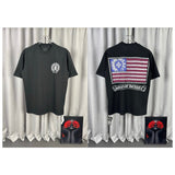 Ch hip-hop t shirts ch short-sleeved horseshoe sanskrit cross star and flag loosecasual american style