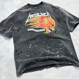 saint m t shirts s.m. flaming skull limited edition graphic crewneck t-shirt