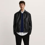 Men Motorcycle Jacket Retro Lapels Imitation Leather Jacket Coat 8281/400
