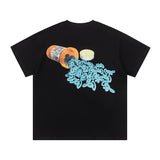 Hip-hop t-shirts: american high street style, short sleeve, letter print, loose fit, casual, sporty crew neck tee - trendy