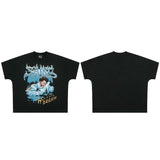 saint m t shirts s.m. sleeping baby graphic crew neck short sleeve pullover
