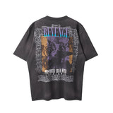 saint m t shirts s.m character & letter graphic crew neck short sleeve tee