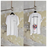 Ch hip-hop t shirts ssch crow colorful cross phantom short-sleeved american high street casualeasiest for matchcouple