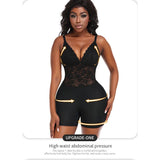 Shapewear Bodysuit Buttocks Lace Suspender Tie