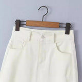 Women Skirt Spring and Summer Sexy Split Denim Skirt Long Skirt