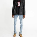 Men Jeans Autumn Zipper Jeans Loose Straight Trousers Casual Pants