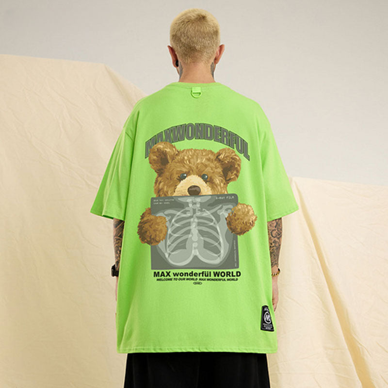 Men T Shirt Hiphop Short Sleeve T-shirt Oversize Hip Hop Half Sleeve Tee