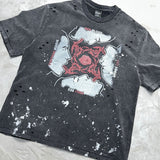 saint m t shirts s.m collaboration series graphic print crew neck pullover short sleeve t-shirt