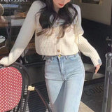 Women Knitwear Autumn and Winter V-neck Sweater Loose Knitted Cardigan