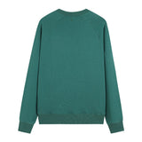 Ami aheoineautumloose round neck pure cotton couple long sleevesletterembroidersweatshirtcasualpullover