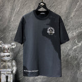 Ch hip-hop t shirts american ch cross splash ink horseshoe sanskrit short-sleeved loosecasualheavy weight high street easiest for match