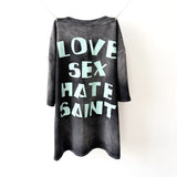 saint m t shirts s.m. virgin mary letter graphic crew neck pullover short sleeve t-shirt