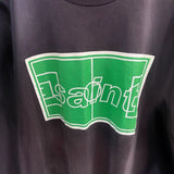 saint m t shirts s.m vintage letter graphic crew neck pullover short sleeve top