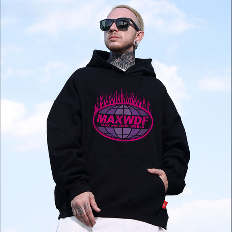 Men Hoodie Loose Couple Casual Hooded Coat