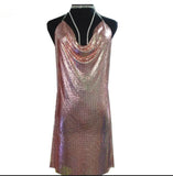 Harlem Nights Outfits Metal Sequins Dress Sexy Dress