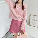 Women Knitted Pullover Autumn Tassel Sweater Coat