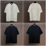 Ch hip-hop t shirts high version ch short sleeve cross embroiderloosecasualpure cotton american heavy weight short sleeve