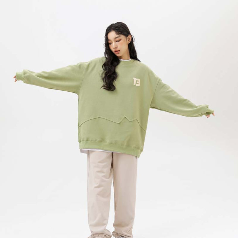 Unisex Hoodie Autumn Foaming Patchwork Sweater