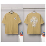 Ch hip-hop t shirts ch short-sleeved high-temperature ironing cross craft loosecasual american heavy weight short-sleeved