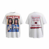 SAINT MICHAEL Vintage T Shirt Portrait Short Sleeve