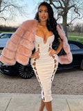 Women Evening Dress Bandage Dress Hollow Dress New Backless Bandage Gown