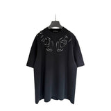 Ch hip-hop t-shirts: spring/summer hot seller - ch kevon embroidered letter short sleeve tee