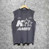Amiri tank top spotted five-pointed star printing