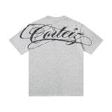 Hip-hop t-shirts: american spring/summer kanye high street style short sleeve letter print trendy loose casual t-shirt