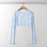 Women Sweater Knitwear Spring round Neck Irregular Smock Top Short-Sleeved T-shirt