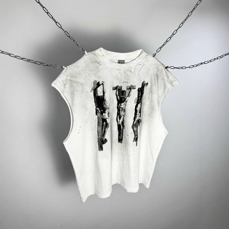 saint m t shirts s.m character print limited edition pullover casual tank top