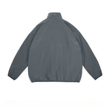 Unisex Jacket Shell Jacket Half Zipped Stand Collar Coat Jacket