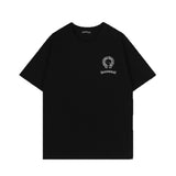 Ch hip-hop t shirts spring and summer ch kewen horseshoe pin embroider round neck short-sleeved t-shirt couple