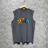 Amiri tank top graffiti five-pointed star letterprinting