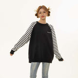 Unisex Sweater Autumn Raglan Sleeve Embroidered Sweater