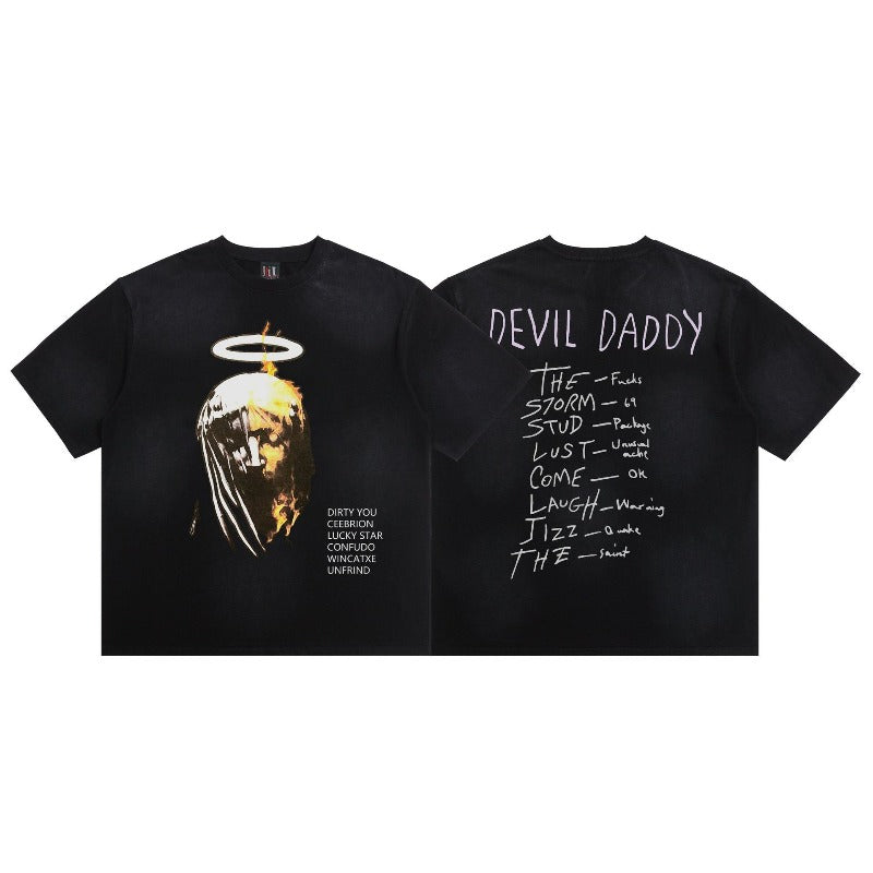 saint m t shirts s.m. devil dad graphic crewneck pullover short sleeve t-shirt